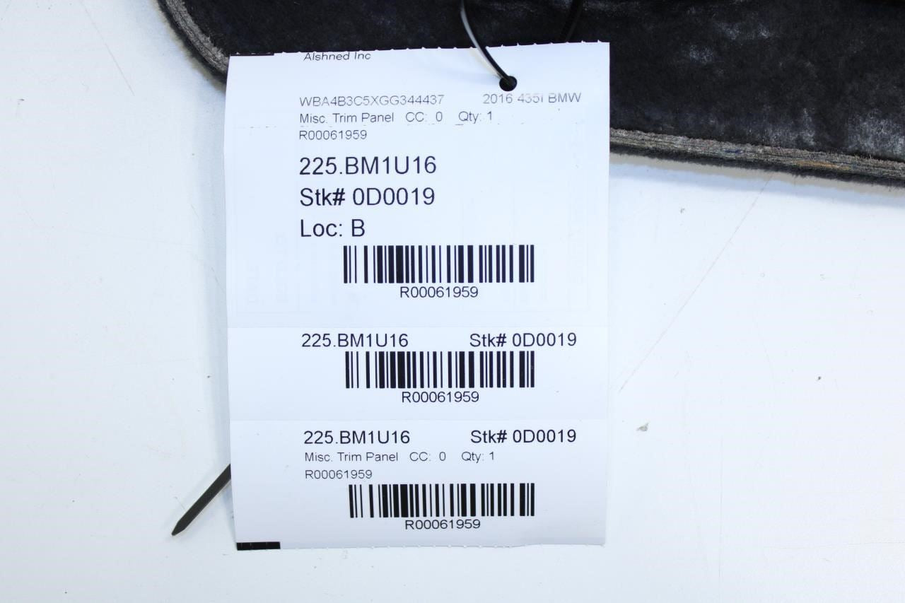 2015-2016 BMW 435i Gran Coupe xDrive Trunk Rear Left Quarter Luggage Trim Cover - Alshned Auto Parts
