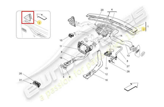 17-21 Maserati Ghibli Front Right and Left Door Corner Vent Trim Cover 670040480 - Alshned Auto Parts