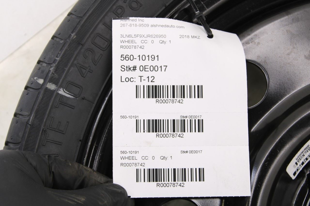 2017-20 Lincoln MKZ Reserve Spare Wheel Tire Maxxis T125/70R17 R17x4 HP5Z-1015-A - Alshned Auto Parts