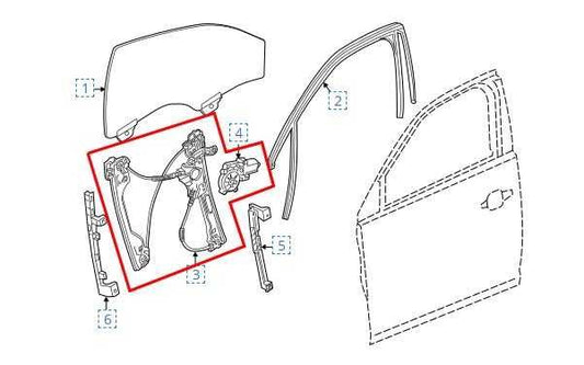 2024-25 Cadillac XT4 Premium Front Left Door Window Regulator w/ Motor 84752948 - Alshned Auto Parts