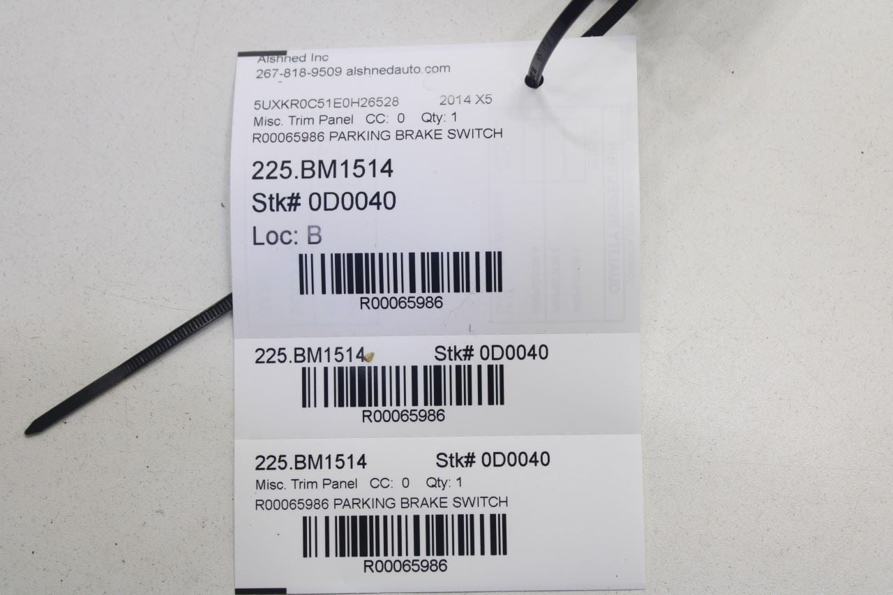 2014-18 BMW X5 xDrive35i Console Parking Brake Auto Hold Control Switch w/ Trim - Alshned Auto Parts