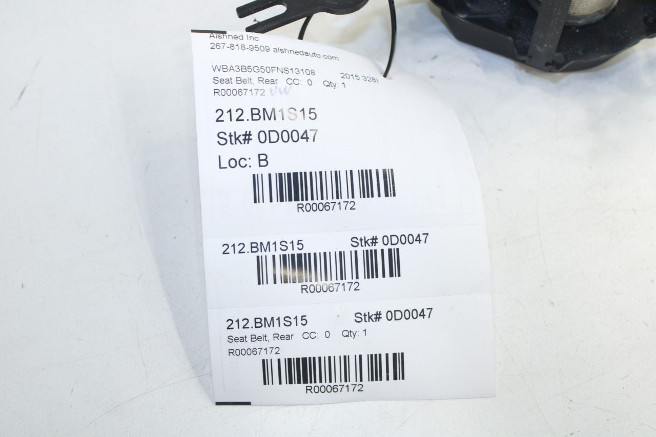 2013-16 BMW 328i xDrive SULEV Rear Driver Left Side 2nd Row Seat Belt Retractor - Alshned Auto Parts