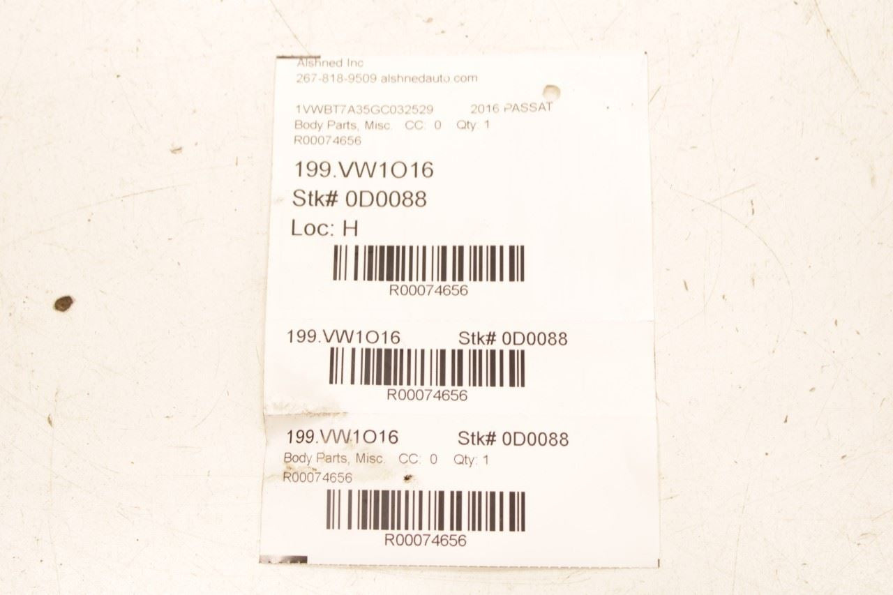 2012-19 Volkswagen Passat SE Rear Left Door Window Run Channel 561-839-431-Q-VNH - Alshned Auto Parts