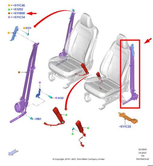 20-25 Ford Explorer Front Left Seat Belt Retractor Pretensioner LB5B-S612D65-DB - Alshned Auto Parts