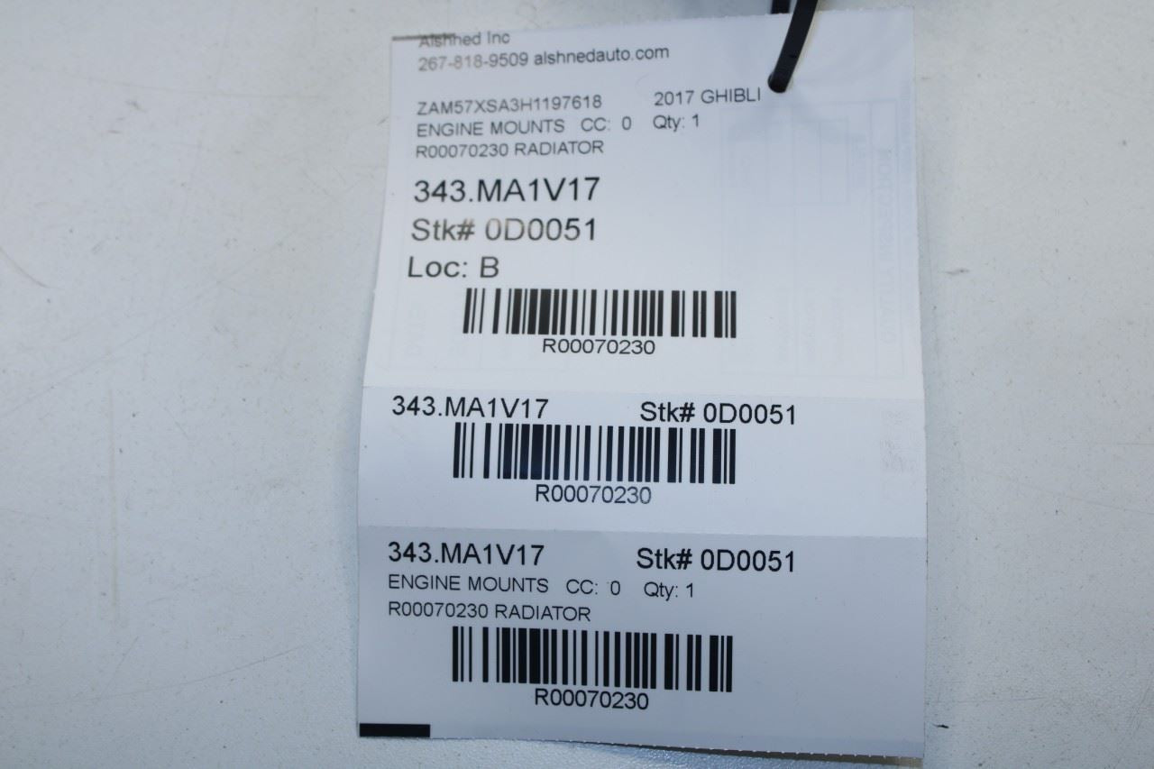 2014-2020 Maserati Ghibli Front Left Side Upper Radiator Mount Bracket 670001323 - Alshned Auto Parts