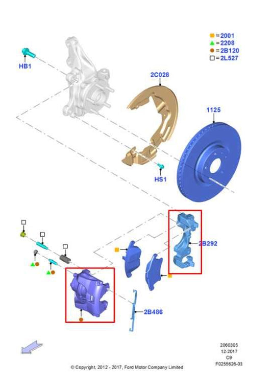 2017-2020 Lincoln MKZ Reserve Rear Right and Left Driver Side Brake Disc Caliper - Alshned Auto Parts