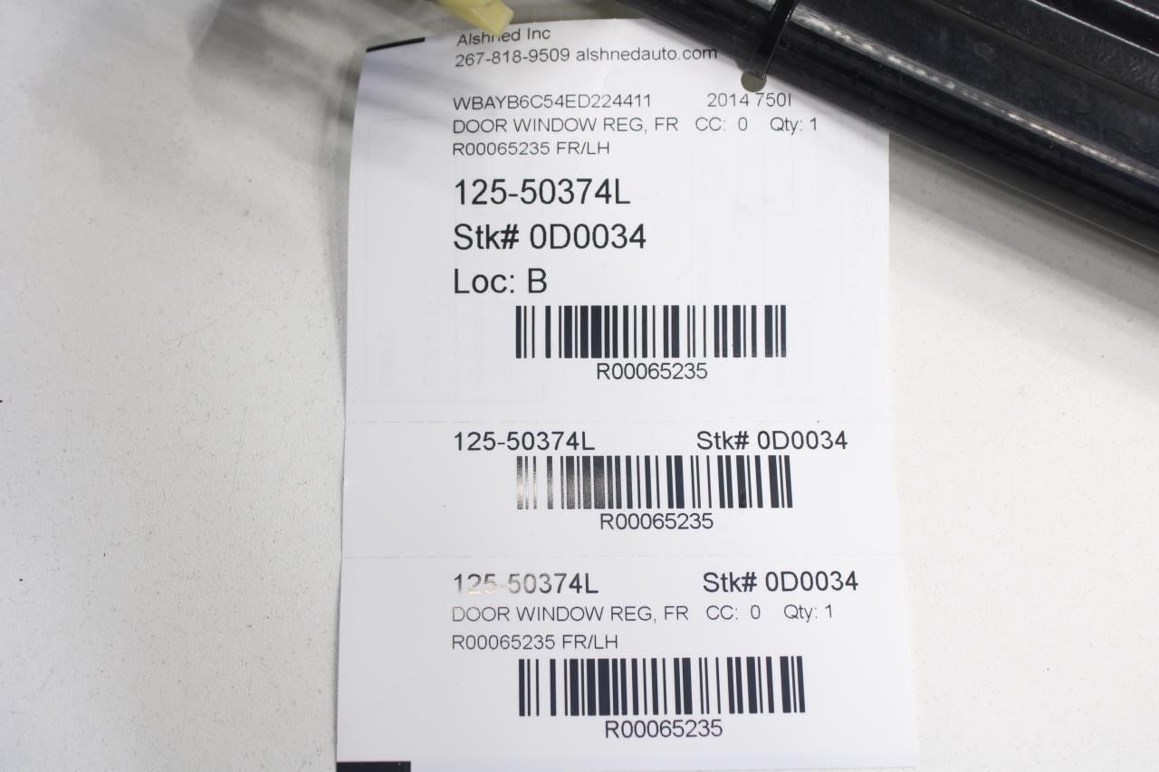 10-15 BMW 750I xDrive Front Left Side Door Window Regulator w/ Motor 51337182105 - Alshned Auto Parts