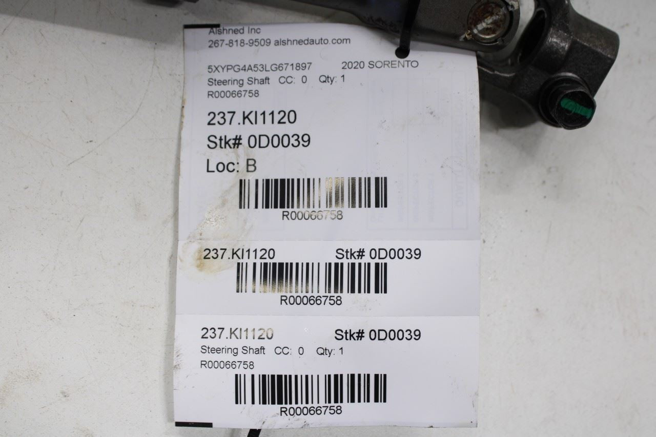 2015-20 Kia Sorento LX 3.3L Steering Column Intermediate Lower Shaft 56400-C5000 - Alshned Auto Parts