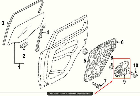 2023-2025 Kia Sportage Hybrid EX Rear Left Door Power Window Motor 83450-P1000 - Alshned Auto Parts
