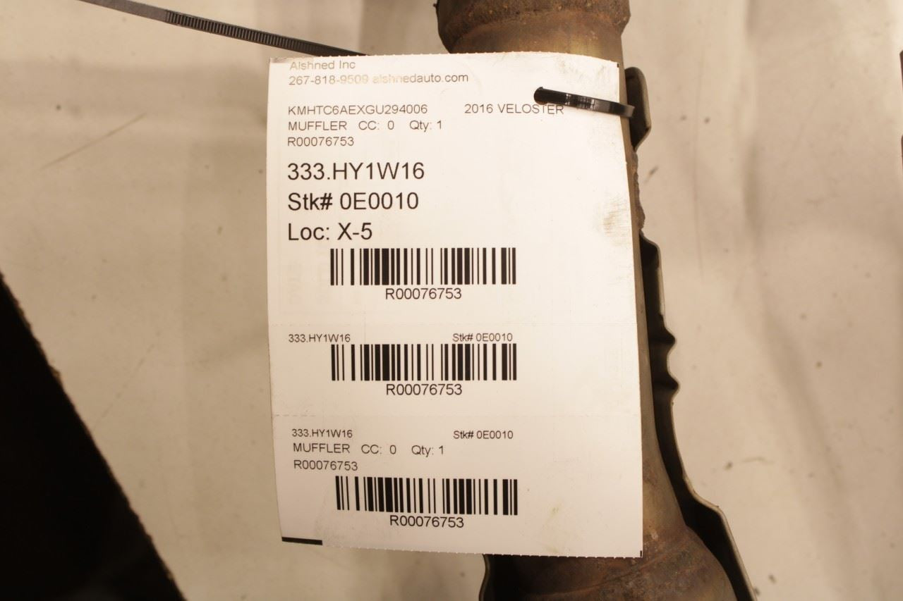 2012-2017 Hyundai Veloster Turbo 1.6L Rear Exhaust System Muffler 28710-2V930 - Alshned Auto Parts