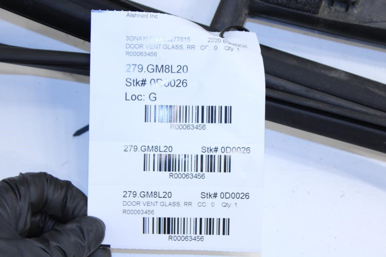 2019-24 Chevrolet Equinox LT Rear Left Door Vent Glass Run Channel Weatherstrip - Alshned Auto Parts