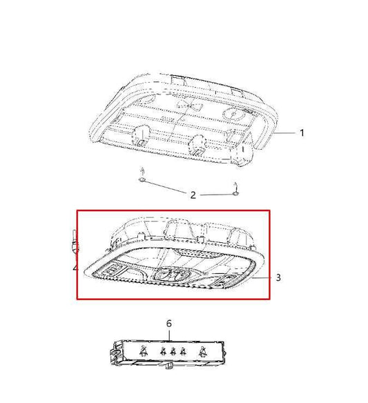 2014-2018 Jeep Cherokee 75th Anniversary Roof Overhead Console Dome Light Lamp - Alshned Auto Parts