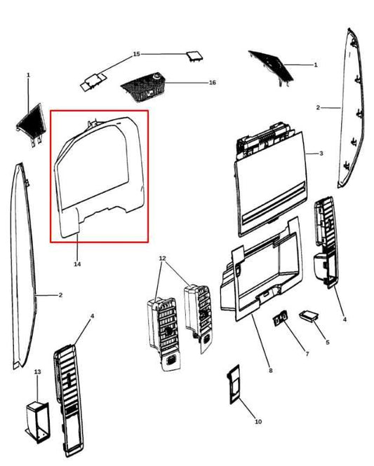 2013-2020 RAM 1500 Crew Cab Laramie Dash Speedometer Cluster Bezel Trim - Alshned Auto Parts
