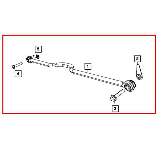 2012-2018 Jeep Wrangler Sahara 4WD 4x4 Rear Suspension Track Bar 52060024AE OEM - Alshned Auto Parts