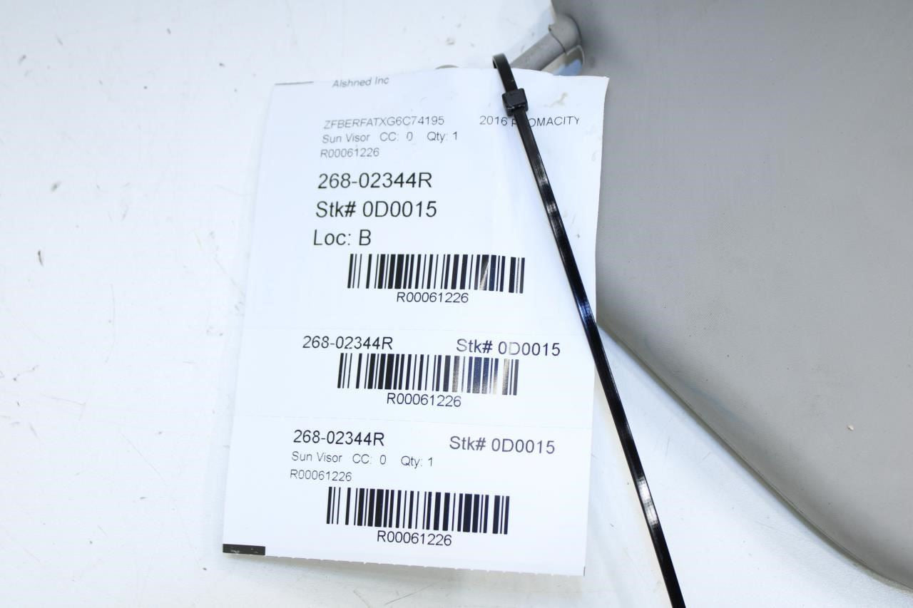 2015-2022 RAM Promaster City Front Right Side Sun Visor w/ Mirror 5YG88LDMAA OEM - Alshned Auto Parts