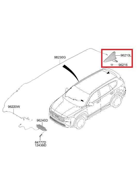 2021-23 Hyundai Santa Fe SEL Roof Exterior Shark Fin Radio Antenna 96210S2GA0T2G - Alshned Auto Parts