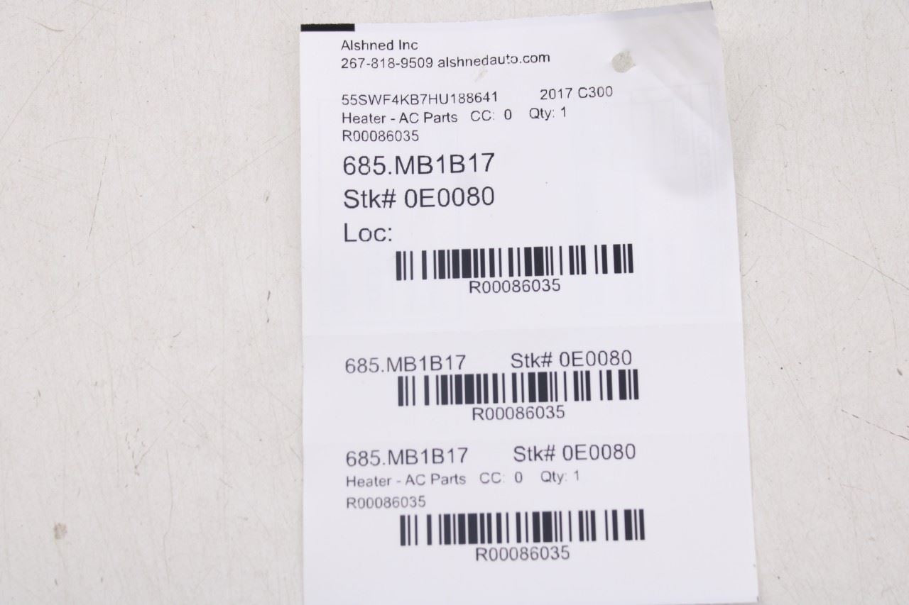 2015-2023 Mercedes-Benz C300 HVAC System Wire Harness w/ Blend Door Actuator Set21