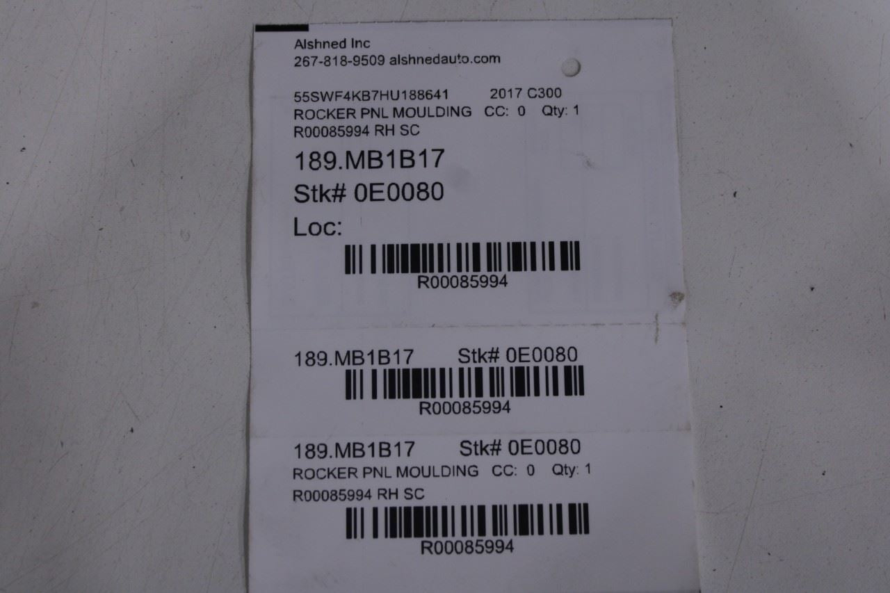 2016-2021 Mercedes-Benz C300 4Matic Right Rocker Panel Molding 20569816549999 - Alshned Auto Parts