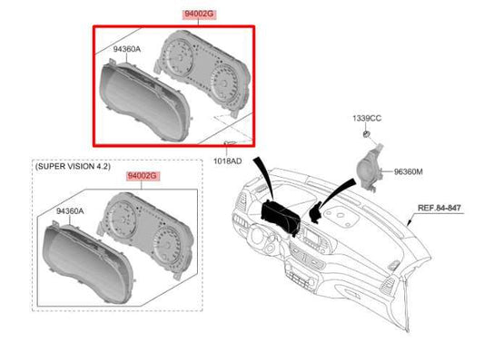 19-21 Hyundai Tucson Value Speed Gauge Instrument Cluster 87K Mileage 94021D3330 - Alshned Auto Parts