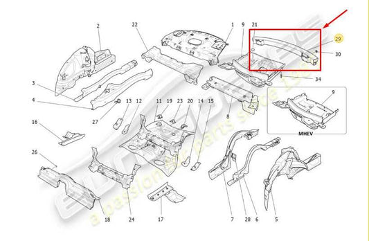 2014-2021 Maserati Ghibli S Q4 Rear Bumper Reinforcement Impact Bar 670004652 - Alshned Auto Parts