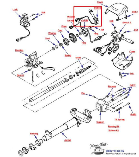 1997-2004 Chevrolet Corvette 5.7L RWD Steering Column Wiper Switch 26047377 OEM - Alshned Auto Parts