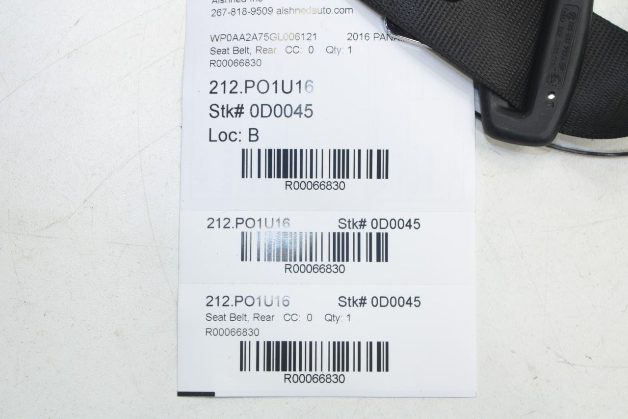 10-16 Porsche Panamera 4 AWD Rear Right or Left Side 2nd Row Seat Belt Retractor - Alshned Auto Parts