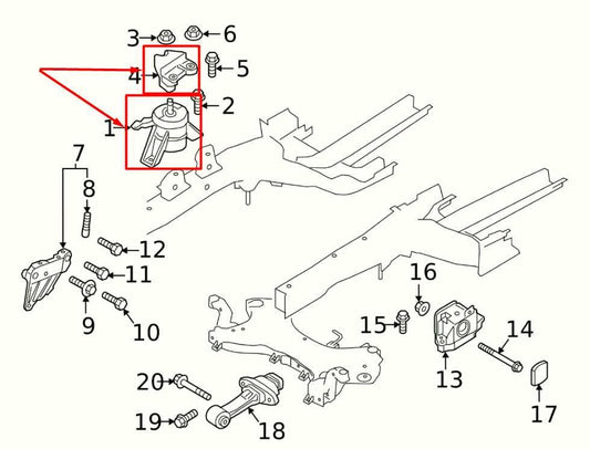 2019-2020 Kia Optima LX 2.4L FWD Front Engine Support Mount Bracket 21810-D4020 - Alshned Auto Parts