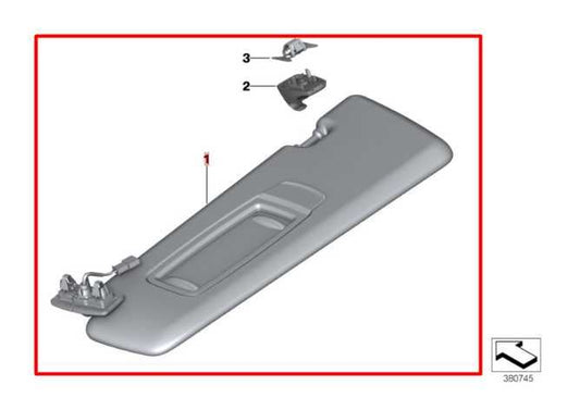 14-18 BMW X5 Front RH and LH Sun Visor w/ Illuminated Mirror Set of 2 *ReaD* - Alshned Auto Parts