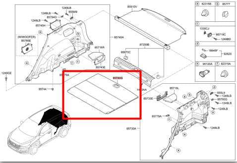 2015-2021 Hyundai Tucson Value 2.0L Rear Trunk Floor Carpet Cargo Cover Panel - Alshned Auto Parts
