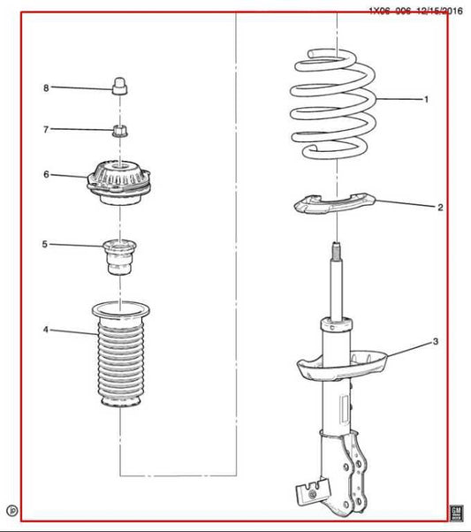 2018-2024 Chevrolet Equinox LT 1.5L FWD Front Right Side Shock Strut Absorber - Alshned Auto Parts