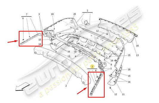 14-17 Maserati Ghibli Rear Right and Left Bumper Mount Support Bracket 670004465 - Alshned Auto Parts