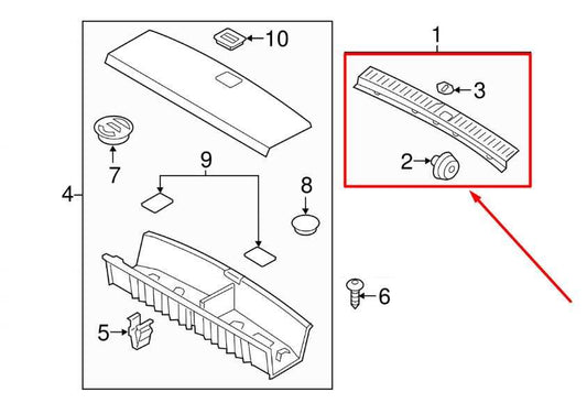 16-20 Kia Sorento LX Trunk Latch Lock Sill Scuff Plate Trim Panel 85770-C6000WK - Alshned Auto Parts