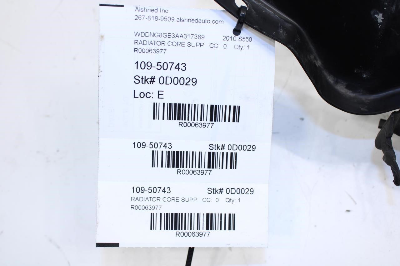 10-13 Mercedes-Benz S550 Radiator Support Upper Tie Bar Stiffener 221-620-01-72 - Alshned Auto Parts