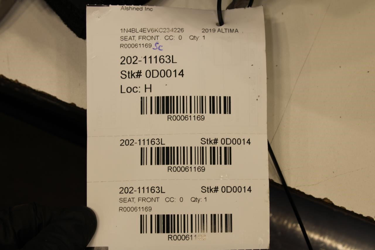 19-20 Nissan Altima SL Front LH Side Seat Upper Cushion Backrest 87650-6CC7A OEM - Alshned Auto Parts