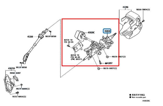 2013-2020 Lexus GS350 3.5L AWD Steering Column Assembly 45810-30230 OEM - Alshned Auto Parts