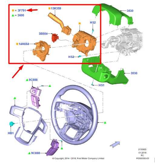 15-17 Ford F150 Platinum Steering Column Turn Signal Wiper Switch FL3T13K359BBW - Alshned Auto Parts