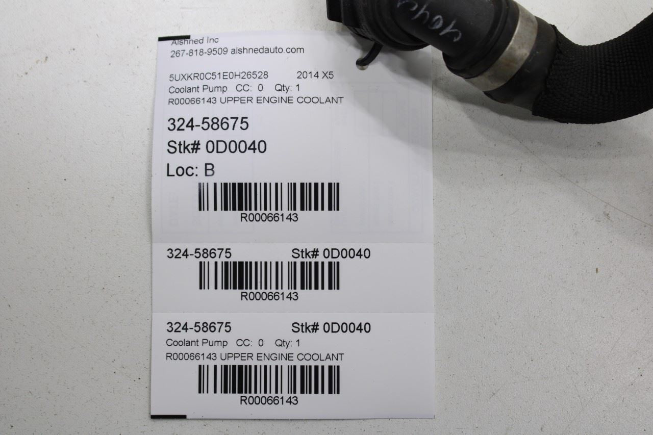2014-18 BMW X5 xDrive35i 3.0L Engine Radiator Water Coolant Upper Hose Tube Pipe - Alshned Auto Parts