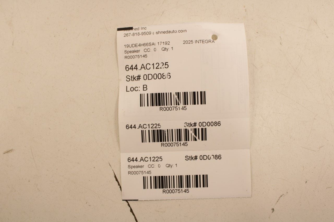 23-26 Acura Integra A-Spec Front Right and Left Door Audio Speaker 8A420-3S5-A01 - Alshned Auto Parts