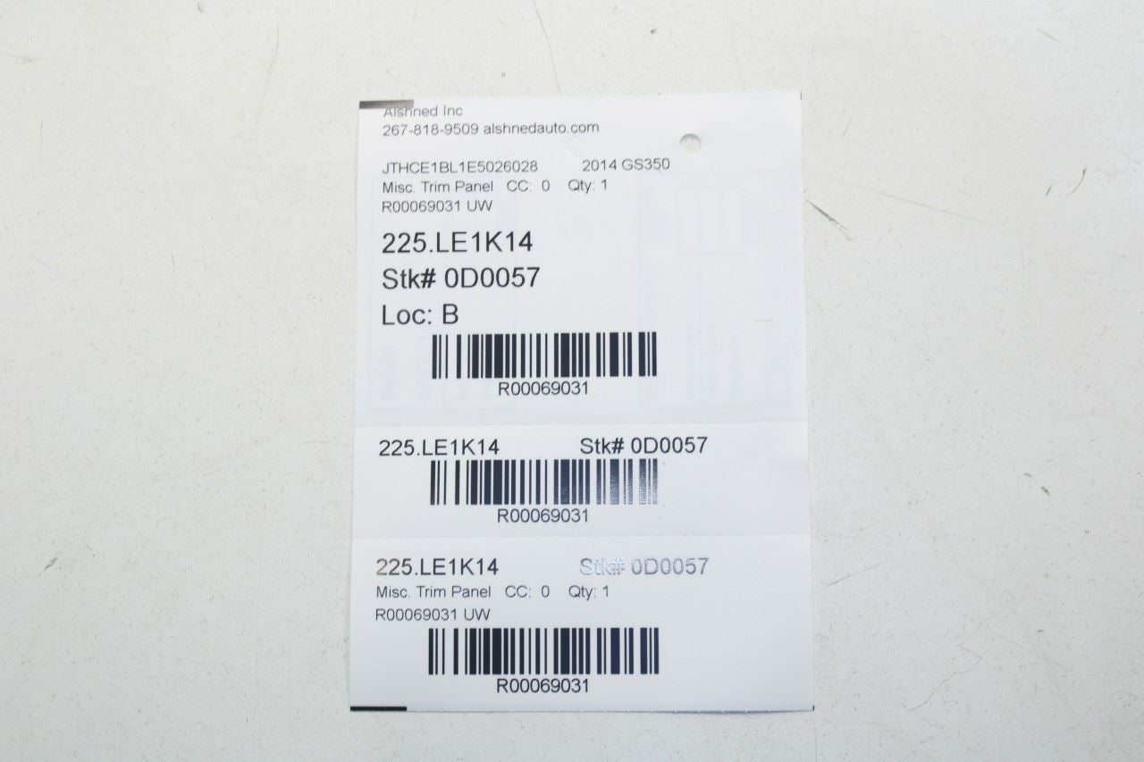 13-16 Lexus GS350 Right and Left Center Console Trim Cover Panel 55435-30281-F0 - Alshned Auto Parts