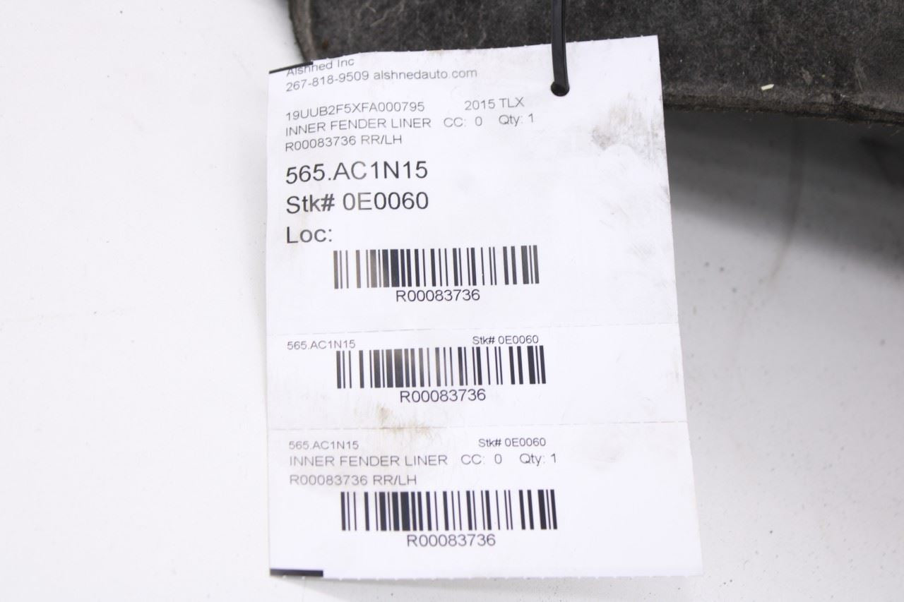 2015-2017 Acura TLX Tech Rear Left Driver Side Wheelhouse Liner Splash Shield11