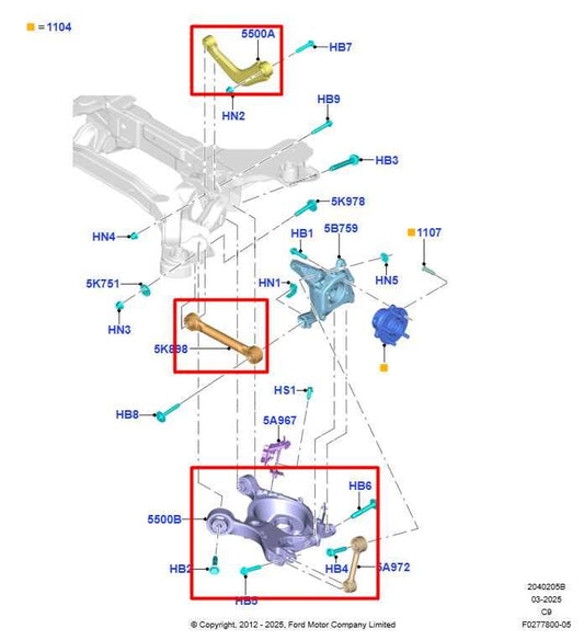 14-20 Lincoln MKZ Reserve Rear Right Side Lower and Upper Control Arm Set *ReaD* - Alshned Auto Parts
