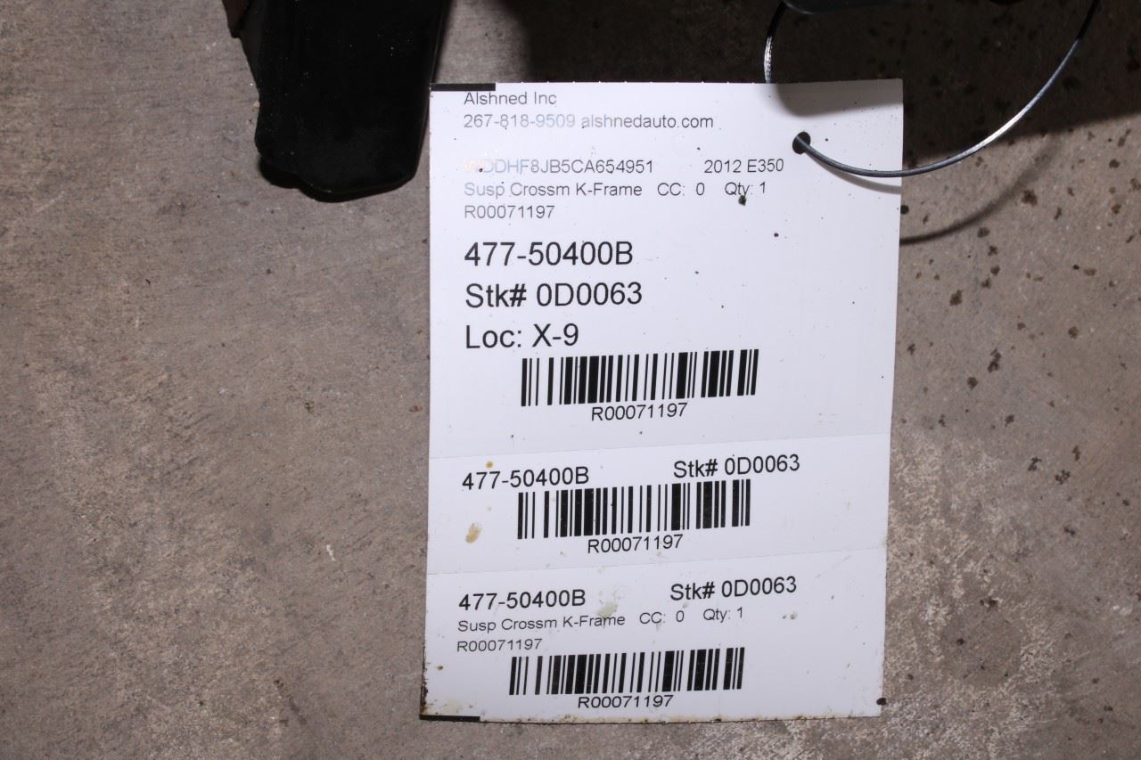 10-16 Mercedes-Benz E350 Sport 4Matic AWD Front Crossmember Subframe 2126280457 - Alshned Auto Parts