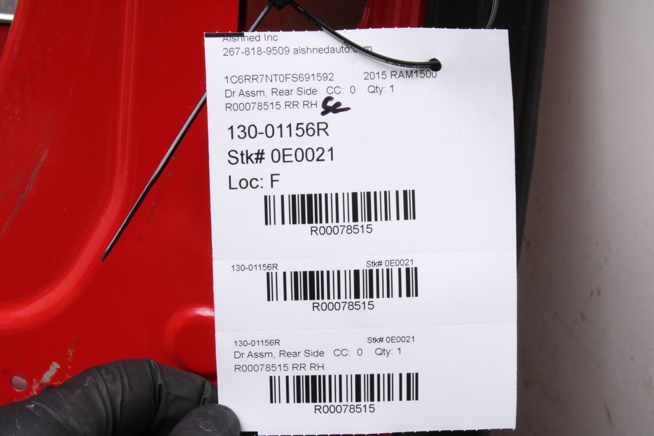 2011-2018 Ram 1500 Crew Cab Laramie Rear Right Door Shell Panel 04589872AE OEM - Alshned Auto Parts