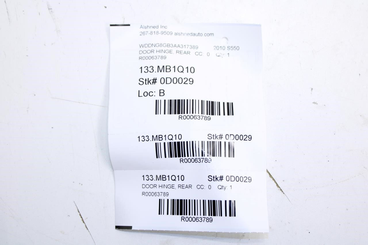 07-11 Mercedes-Benz S550 Rear Left Door Hinge Upper and Lower Pair 221-730-09-37 - Alshned Auto Parts