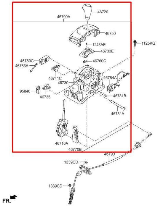 15-17 Hyundai Veloster Turbo 1.6L Automatic Transmission Gear Shifter Lever Knob - Alshned Auto Parts