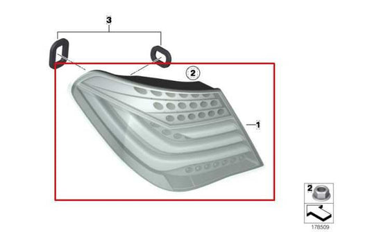 2013-2015 BMW 750I xDrive Rear Left Driver Side Tail Light Lamp 63217300269 OEM - Alshned Auto Parts