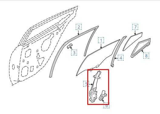 2019-24 Nissan Altima SL Rear RH Door Window Regulator w/ Motor 82720-6CA0A OEM - Alshned Auto Parts