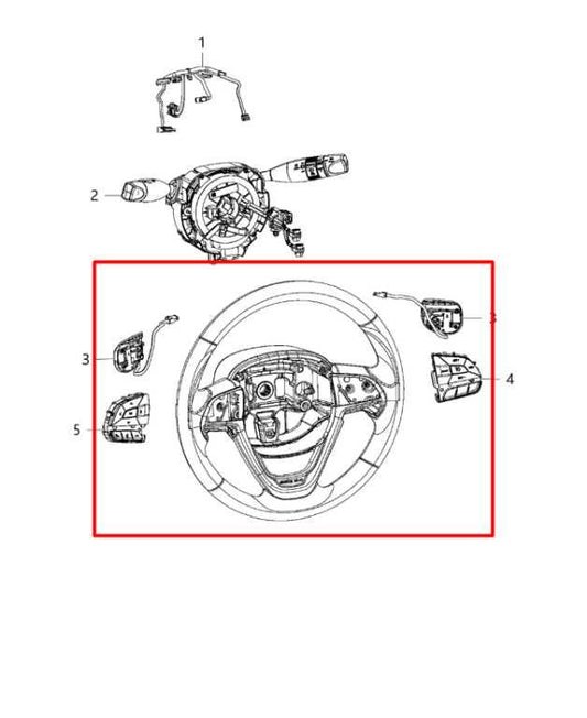 2014-22 Jeep Cherokee Limited 3.2L 4WD Steering Wheel Leather w/ Control Buttons - Alshned Auto Parts
