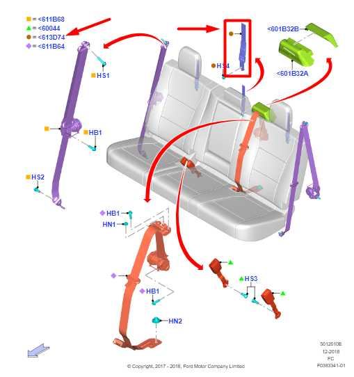 18-2020 Ford F150 Rear Seat Child Restraint Anchor Seat Bracket JL3Z-16613D74-AA - Alshned Auto Parts