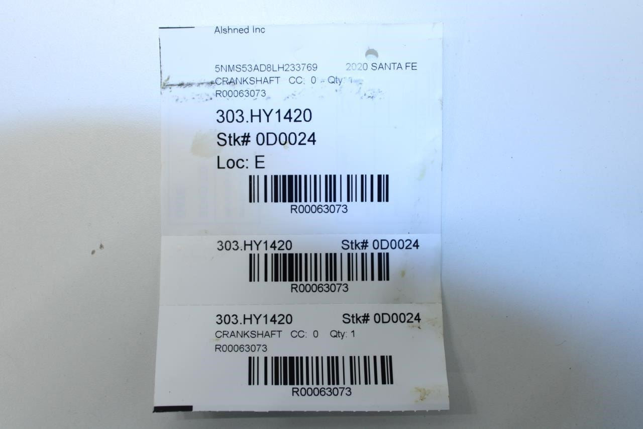 2019-2020 Hyundai Santa Fe Limited 2.4L Engine Crankshaft 23111-2G230 OEM - Alshned Auto Parts